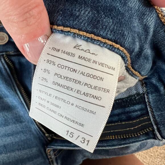 KanKan Jeans Size 15/31 Raw Hem Slightly Distressed - Picture 9 of 12